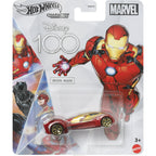 Hot Wheels Disney 100 Iron Man Character Car, 1:64 Scale Collectible Toy Car