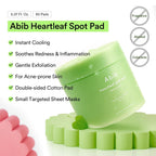 Abib Heartleaf Spot Pad Calming Touch 80pads 5.07 fl.oz. | Korean Acne Soothing Toner Pads for Face, Cleansing, Disposable, Exfoliant, Skin Care
