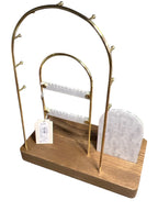 A New Day Jewelry Organizer MDF Gold Brown 11.42"H 9"W Unisex Adults