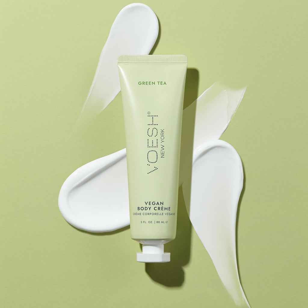 VOESH Vegan Body Creme, Skin Moisturizing Cream - Green Tea, K-Beauty Korean Skincare - 3oz