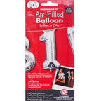 Anagram 16 in. Number 1 Silver Shape Air Fill Foil Balloon