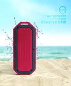 iJoy- Beach Bomb Bluetooth Waterproof Speaker IPX6 Flame (RED)