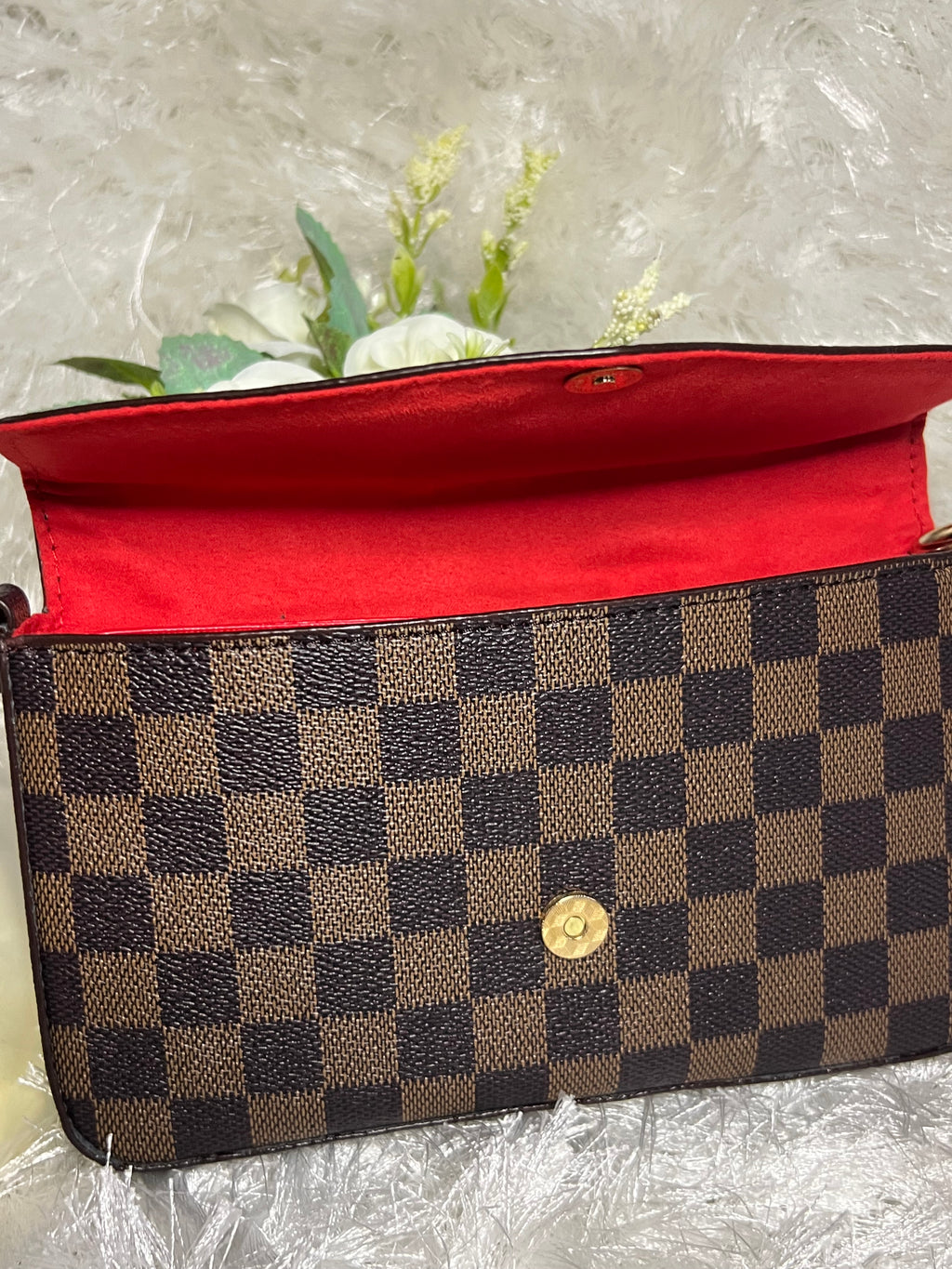 LVV Brown Red Handbag