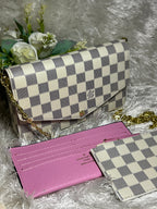 Pink White LLV Handbag Damaged