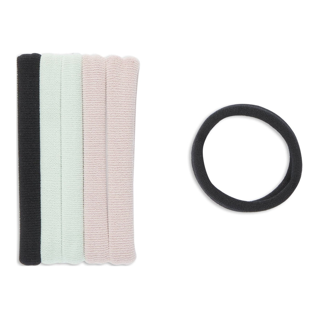 Scunci Earth-Friendly Planet Ponytail Holder Hair Ties, Pink, Green, Black, 6 Ct