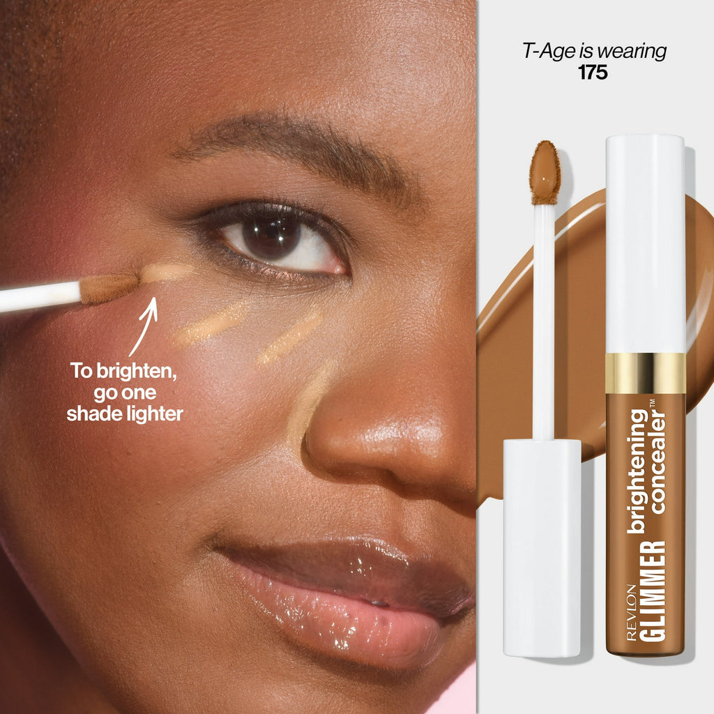 Revlon Glimmer Brightening Liquid Concealer, Buildable Coverage, 175, 0.3 fl oz