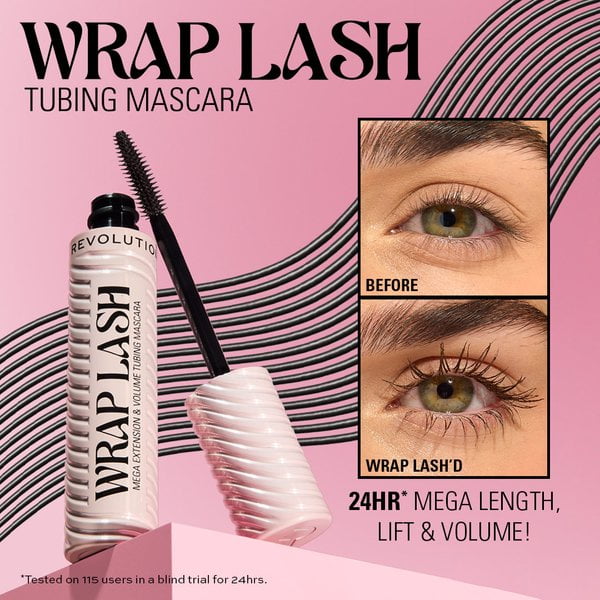 Revolution Wrap Lash Tubing Volumizing Mascara, High Intensity, Black
