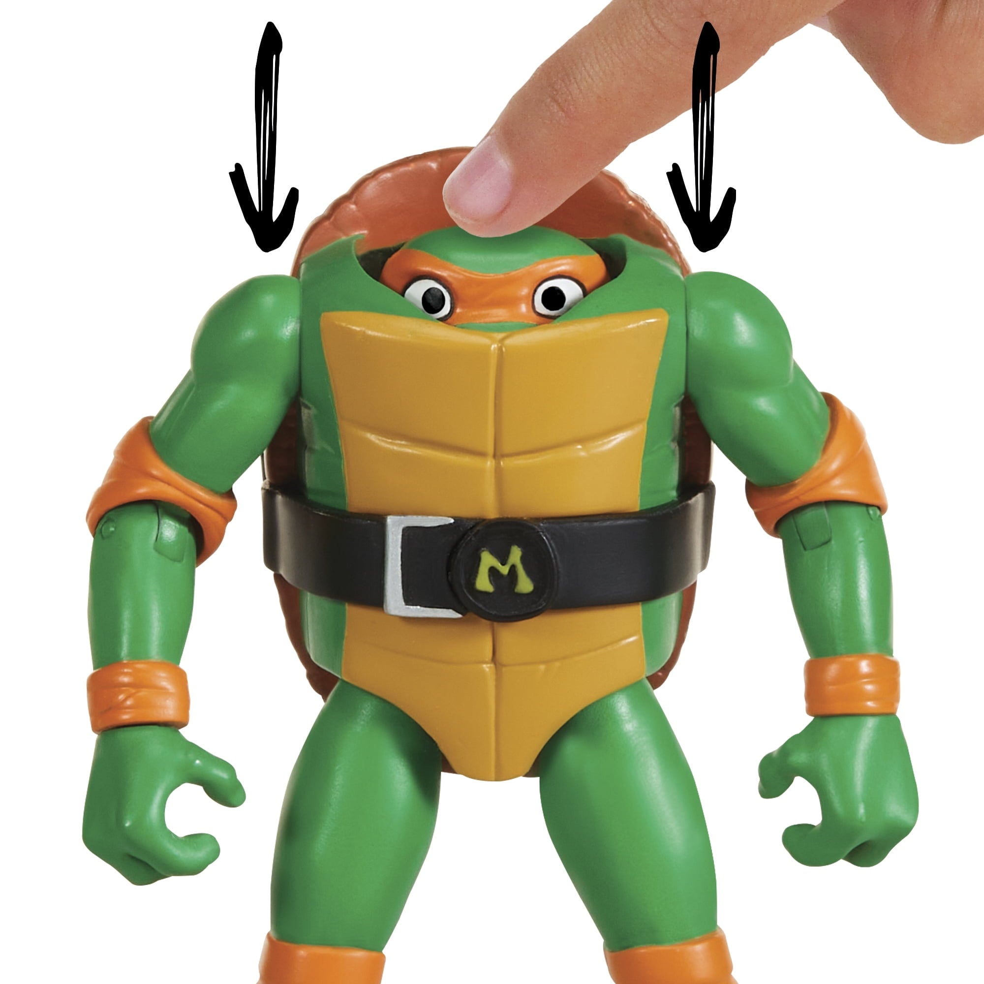 Tales of The Teenage Mutant Ninja Turtles: 4.5" Head Droppin' Michelangelo Basic Figure by Playmates Toys
