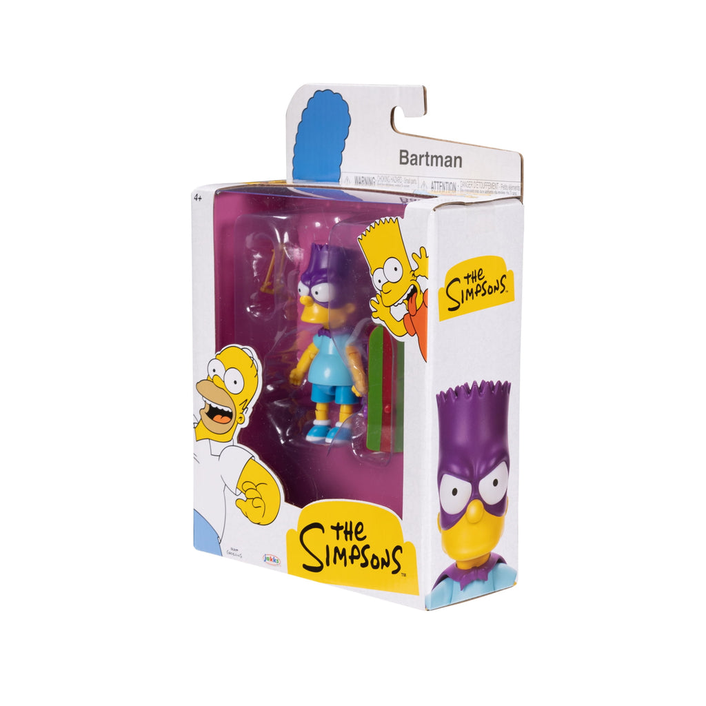 The Simpsons 5 inch Tall Bartman Articulated Action Figure with Skateboard Accessory
