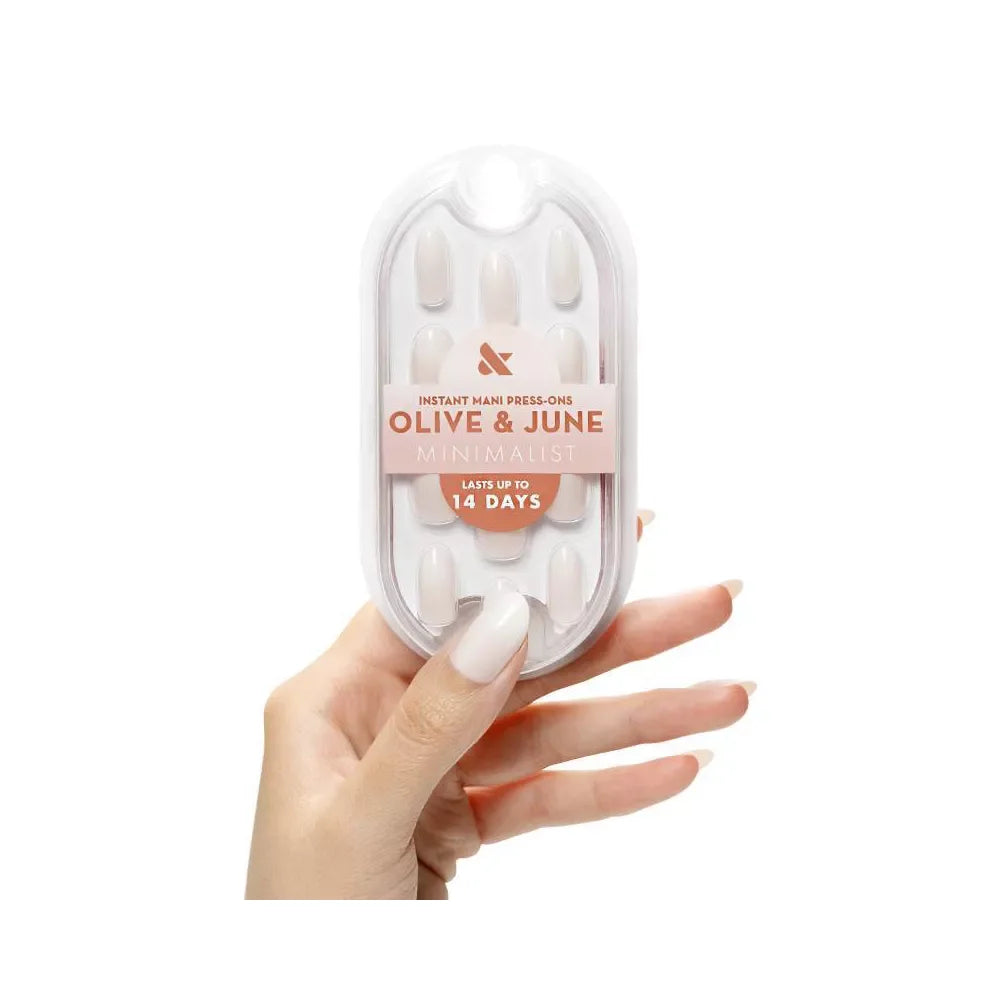 Olive & June Instant Mani Press-On Nails, Pure White Syrup