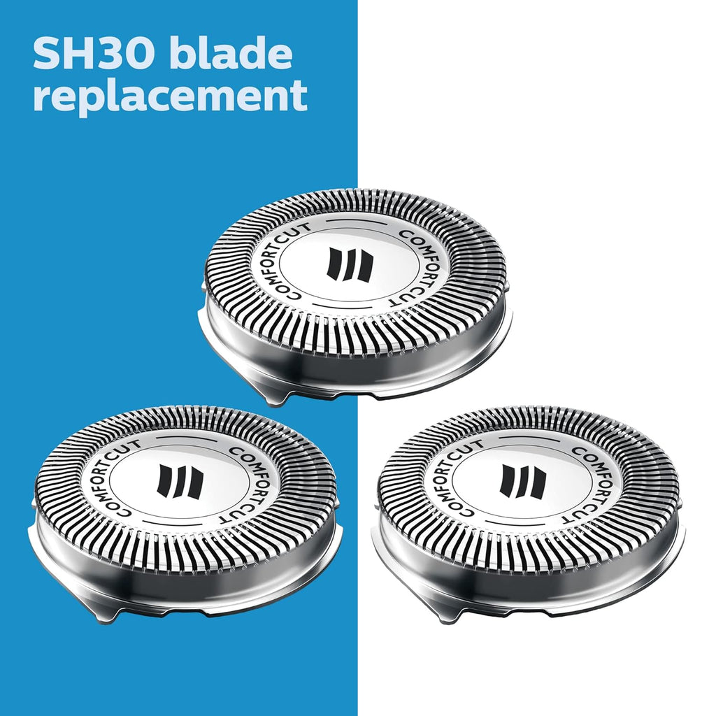 Philips Norelco SH30/52 Shaving Heads, Compatible with Philips Shavers Series 1000, 3000 and 5000, Powerful Performance, Self-Sharpening, 3 Pieces, Model SH30/52
