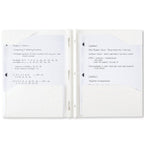 Five Star 2-Pocket Folder, Plastic Folder with Stay-Put Tabs and Prong Fasteners, Holds 8-1/2" x 11" Paper, White (72494)