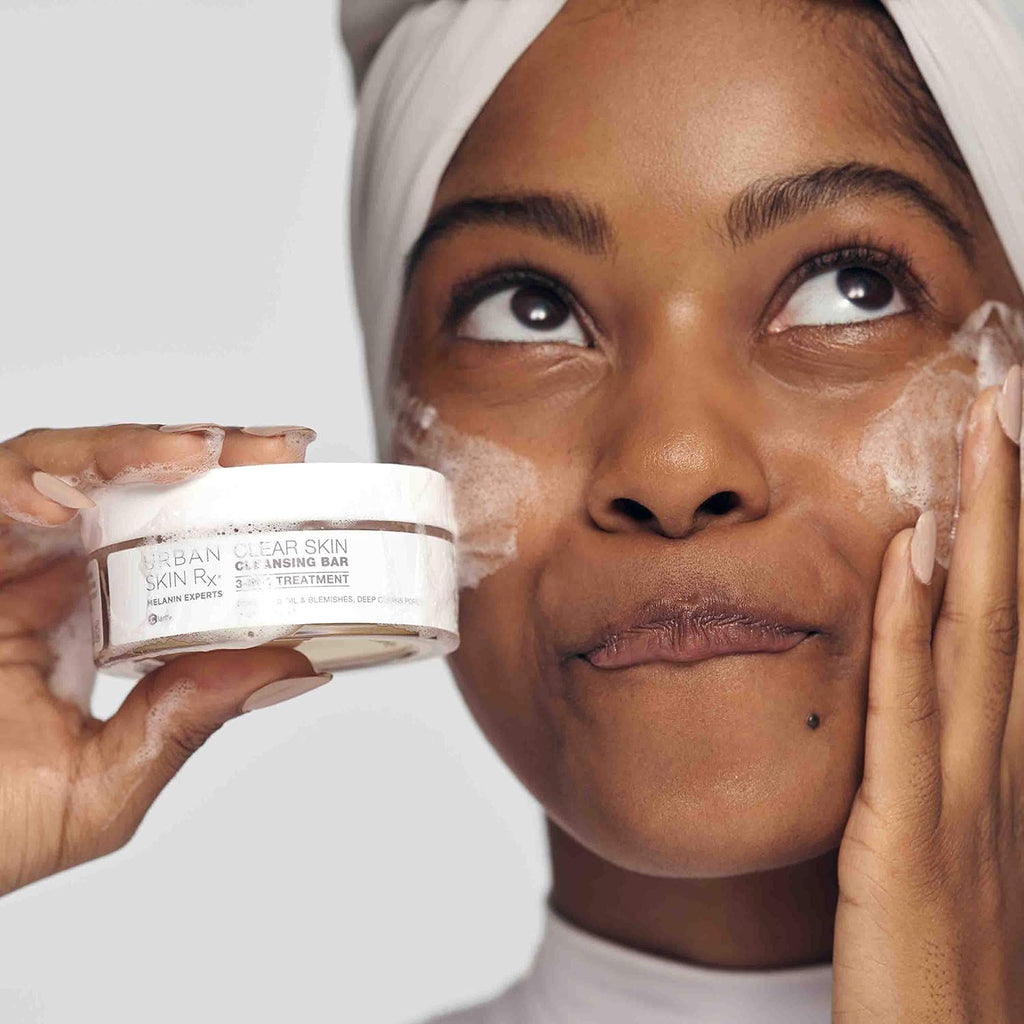 Urban Skin Rx® Clear Skin 3-in-1 Daily Treatment Cleansing Bar, Exfoliator + Clarifying Mask, Reduces Excess Oil, Clears Clogged Pores, Improves Appearance of Blemishes & Prevents Breakouts, 2.0 Oz