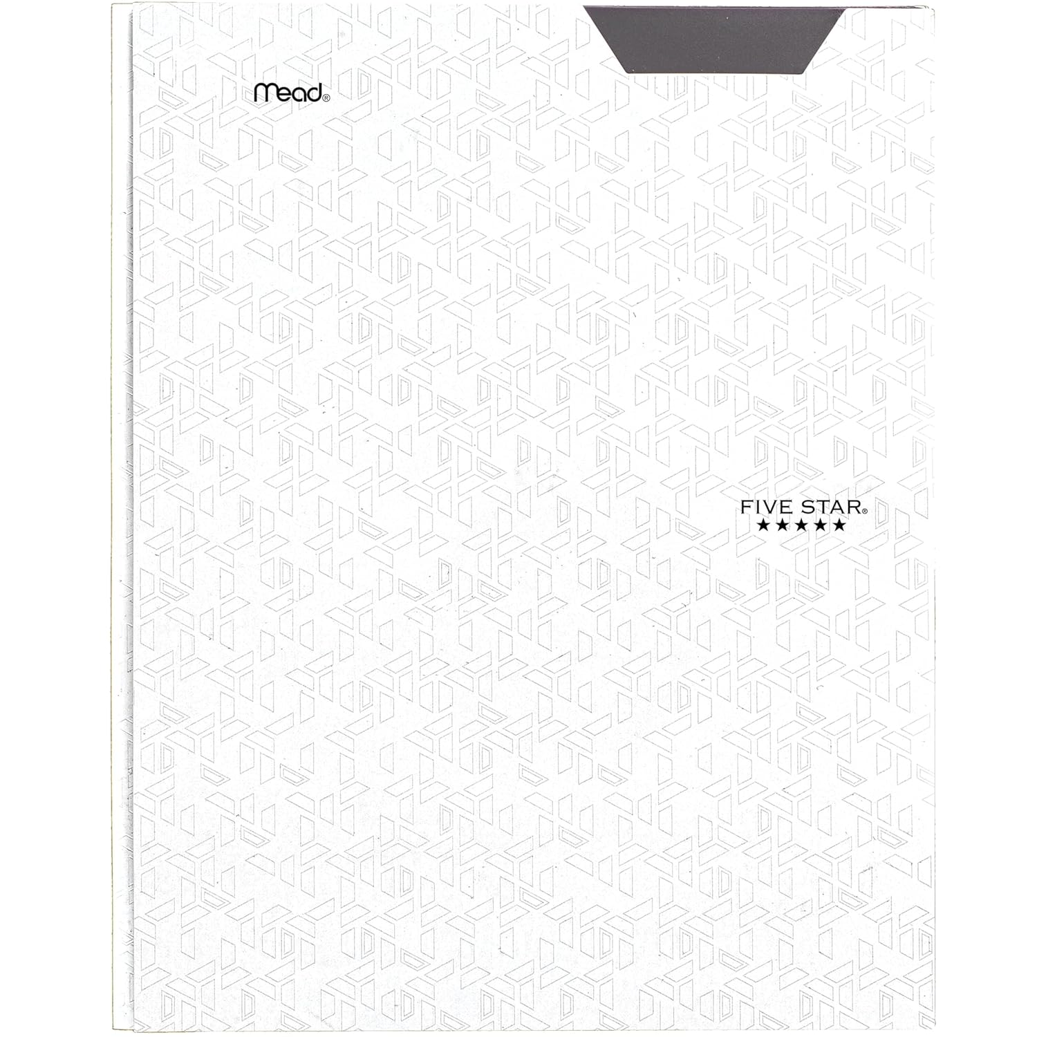Five Star 2-Pocket Folder, Plastic Folder with Stay-Put Tabs and Prong Fasteners, Holds 8-1/2" x 11" Paper, White (72494)