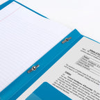 Five Star 2-Pocket Folder, Plastic Folder with Stay-Put Tabs and Prong Fasteners, Holds 11" x 9" Paper, Tidewater Blue
