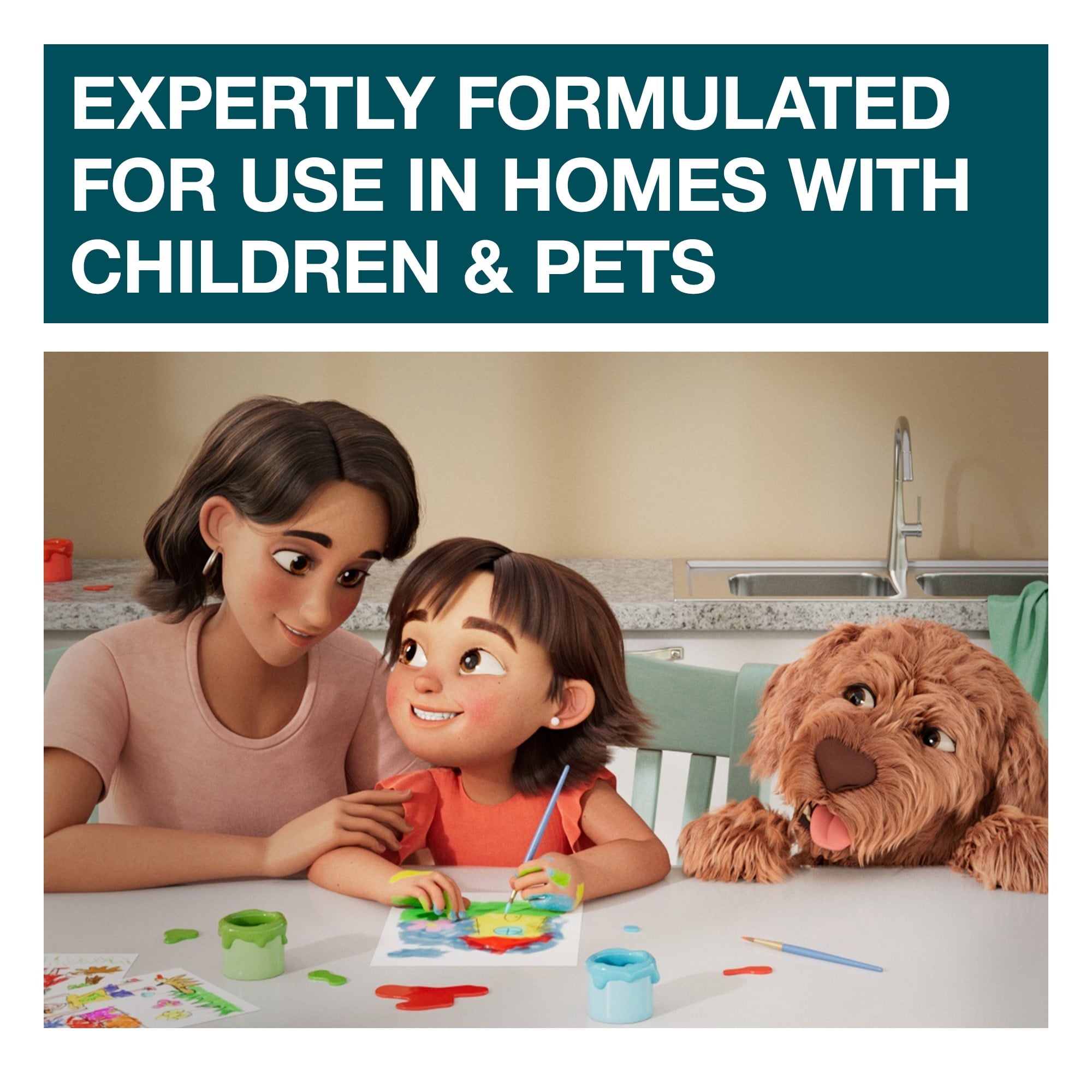 FamilyGuard Brand Disinfectant Cleaner, Multi Surface, 32 oz, Fresh. Expertly Formulated for Use in Homes with Children and Pets