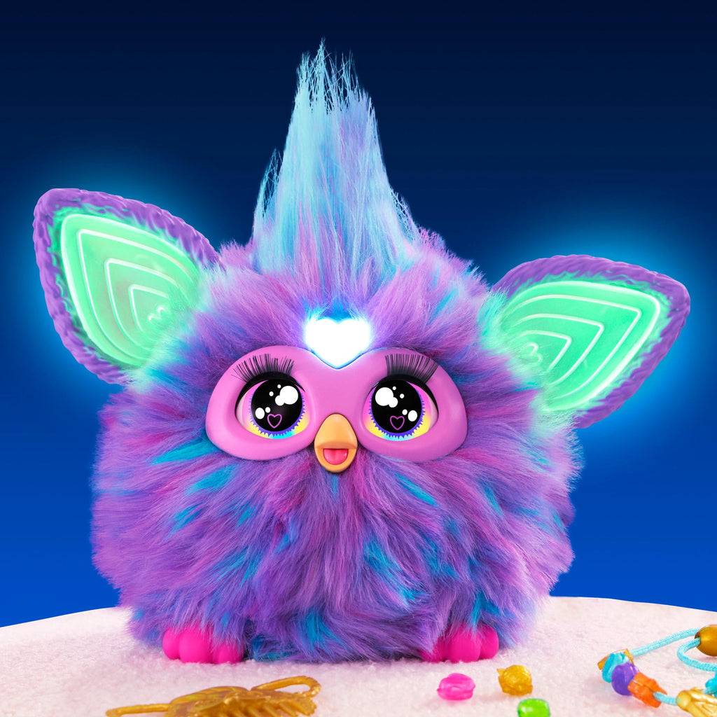 Furby Purple Plush Toy, Voice Activated, 15 Fashion Accessories, Interactive Toys, Ages 6+