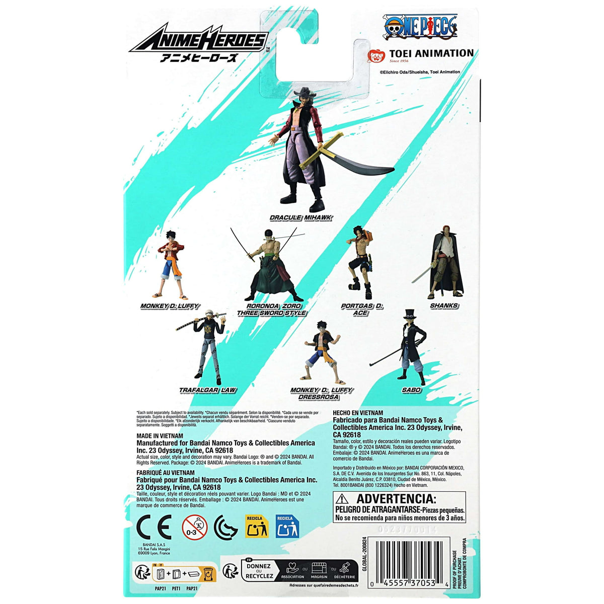 One Piece Anime Heroes Dracule Mihawk Action Figure