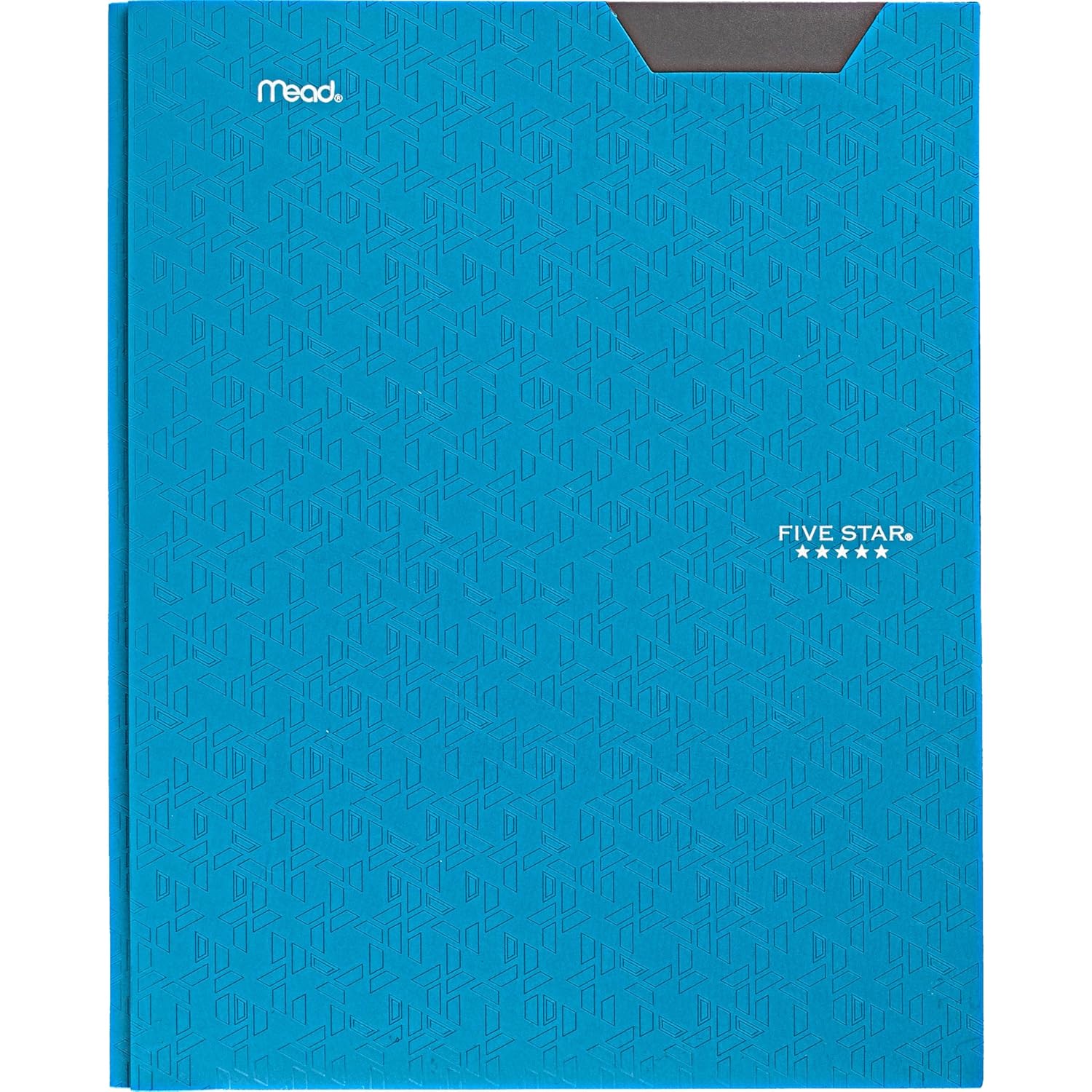Five Star 2-Pocket Folder, Plastic Folder with Stay-Put Tabs and Prong Fasteners, Holds 11" x 9" Paper, Tidewater Blue