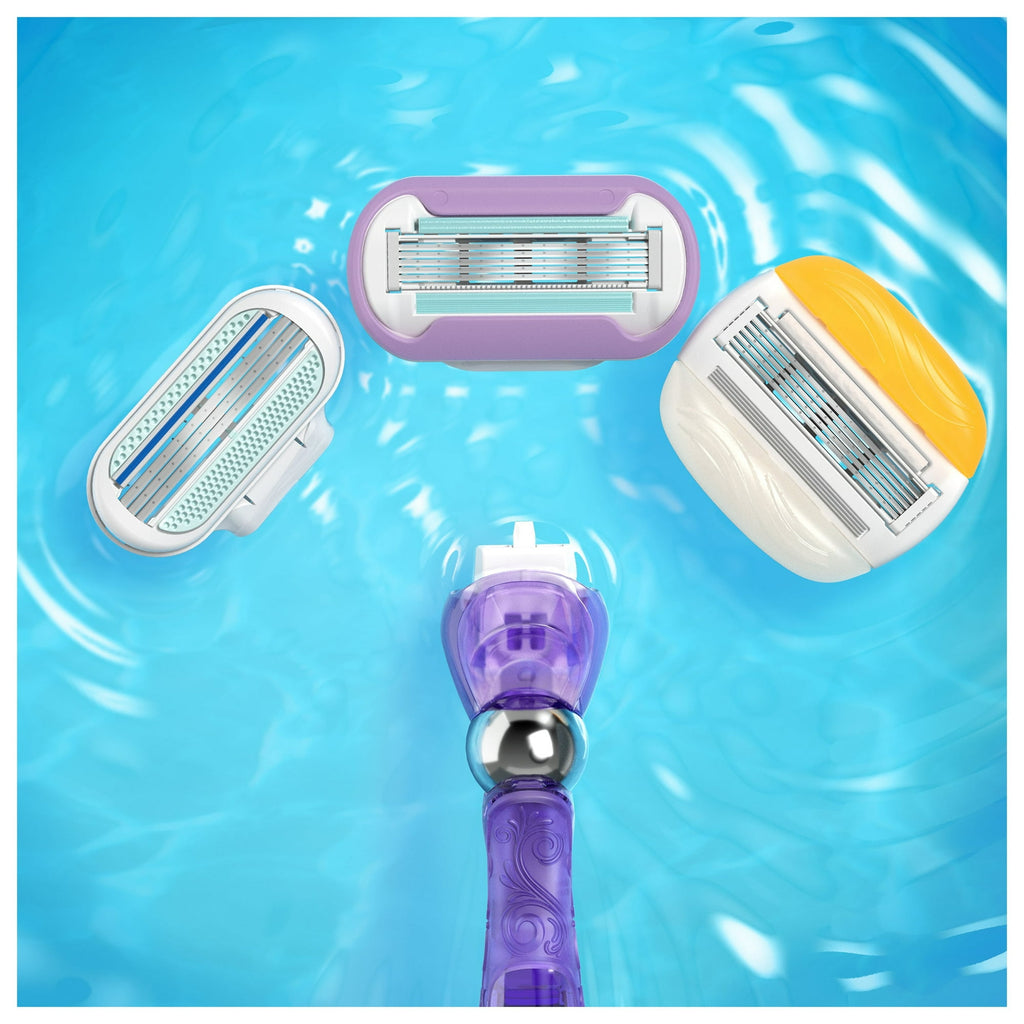 Gillette Venus Swirl Razor Cartridge with Handle, 4 Count