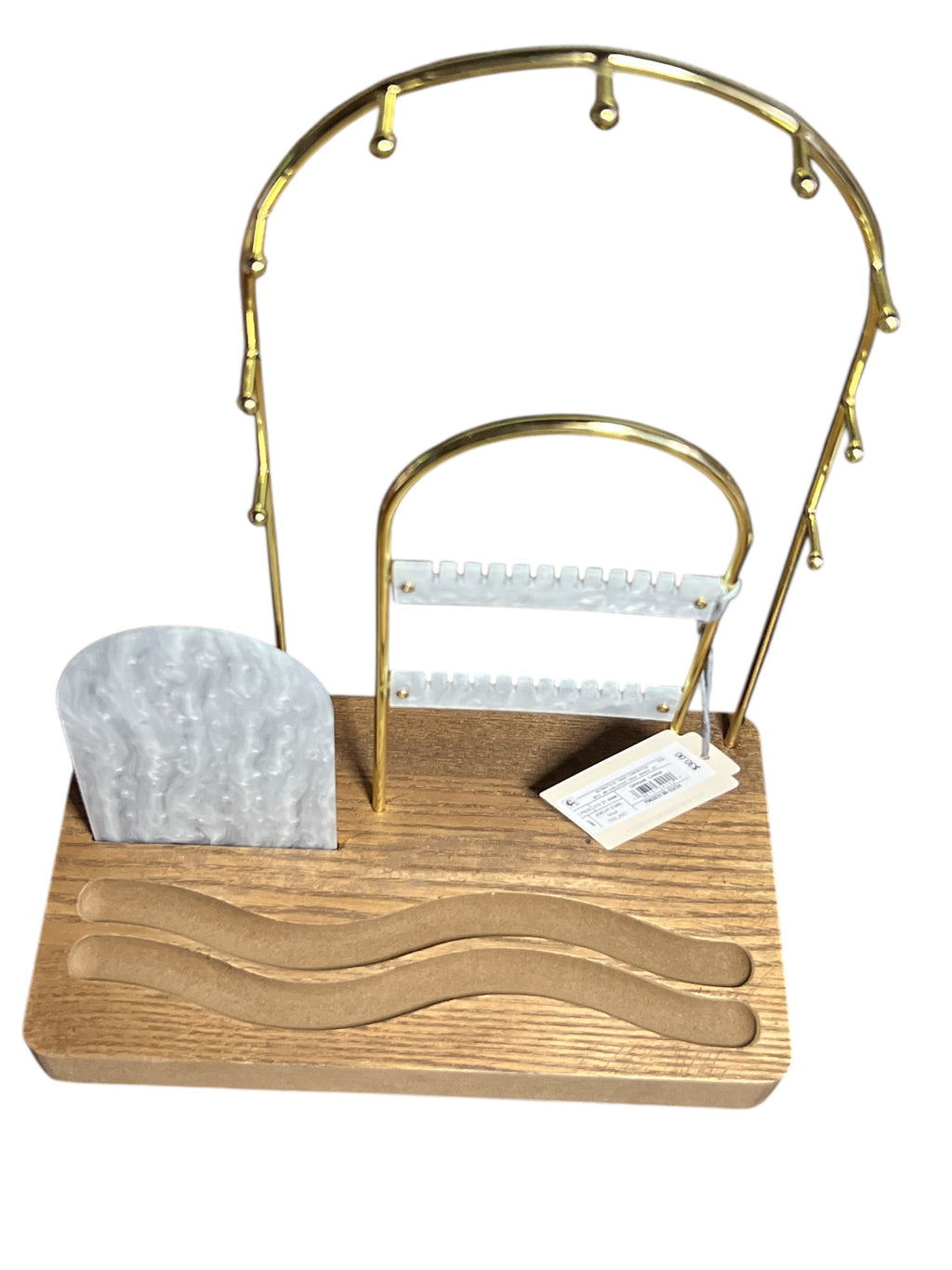 A New Day Jewelry Organizer MDF Gold Brown 11.42"H 9"W Unisex Adults