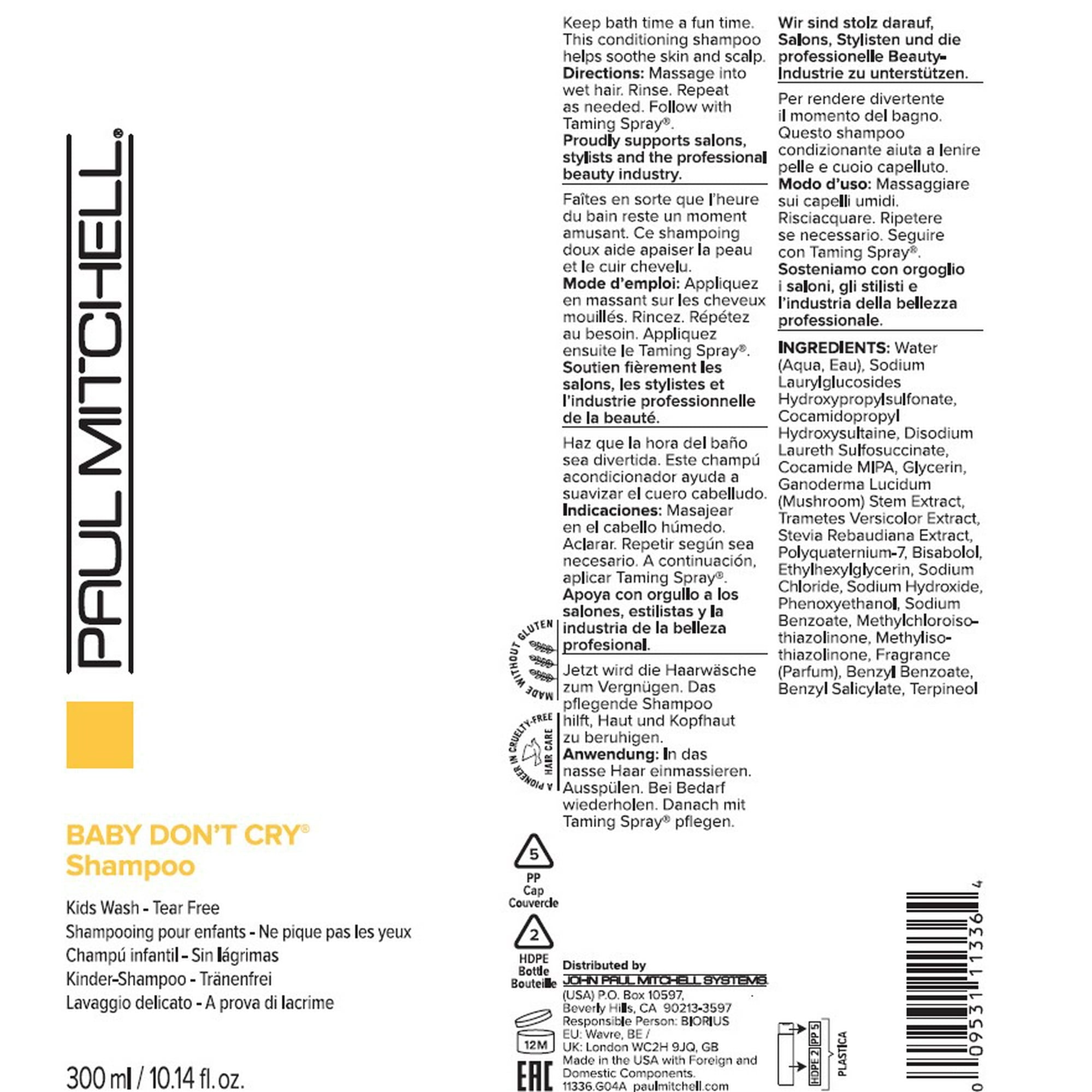 Paul Mitchell Baby Don’t Cry Shampoo, 10.14 oz.