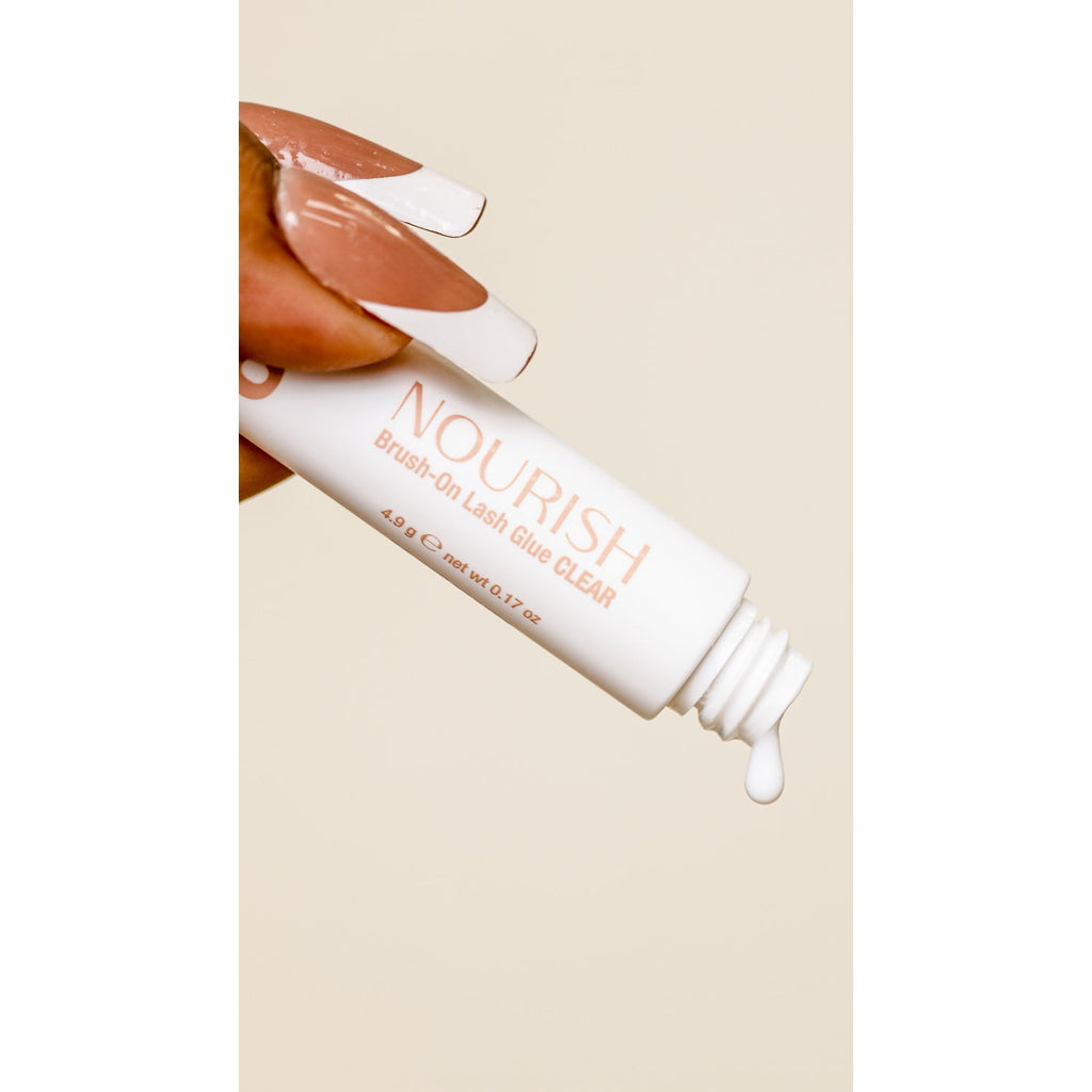 DUO Nourish False Eyelash Adhesive Brush-On Glue, Clear, 0.17 oz