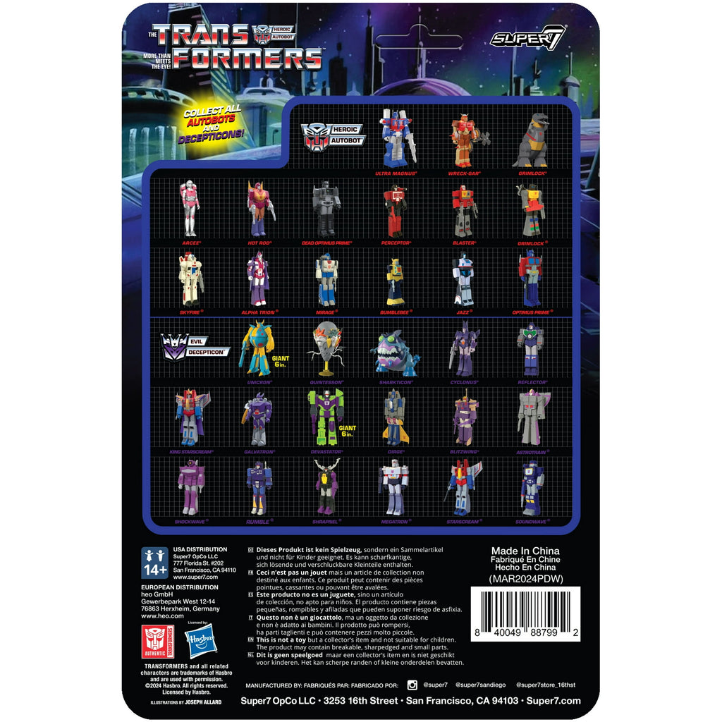 Super7 - Transformers - Reaction Figures Wv8 - Arcee (Pink & Orange)