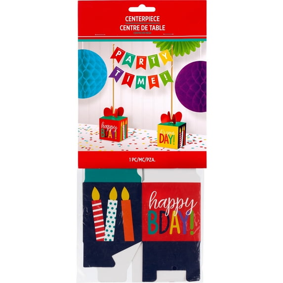 Amscan Party Impressions Banner, Happy Birthday Table Centerpiece