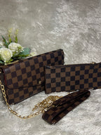 LVV Brown Red Handbag