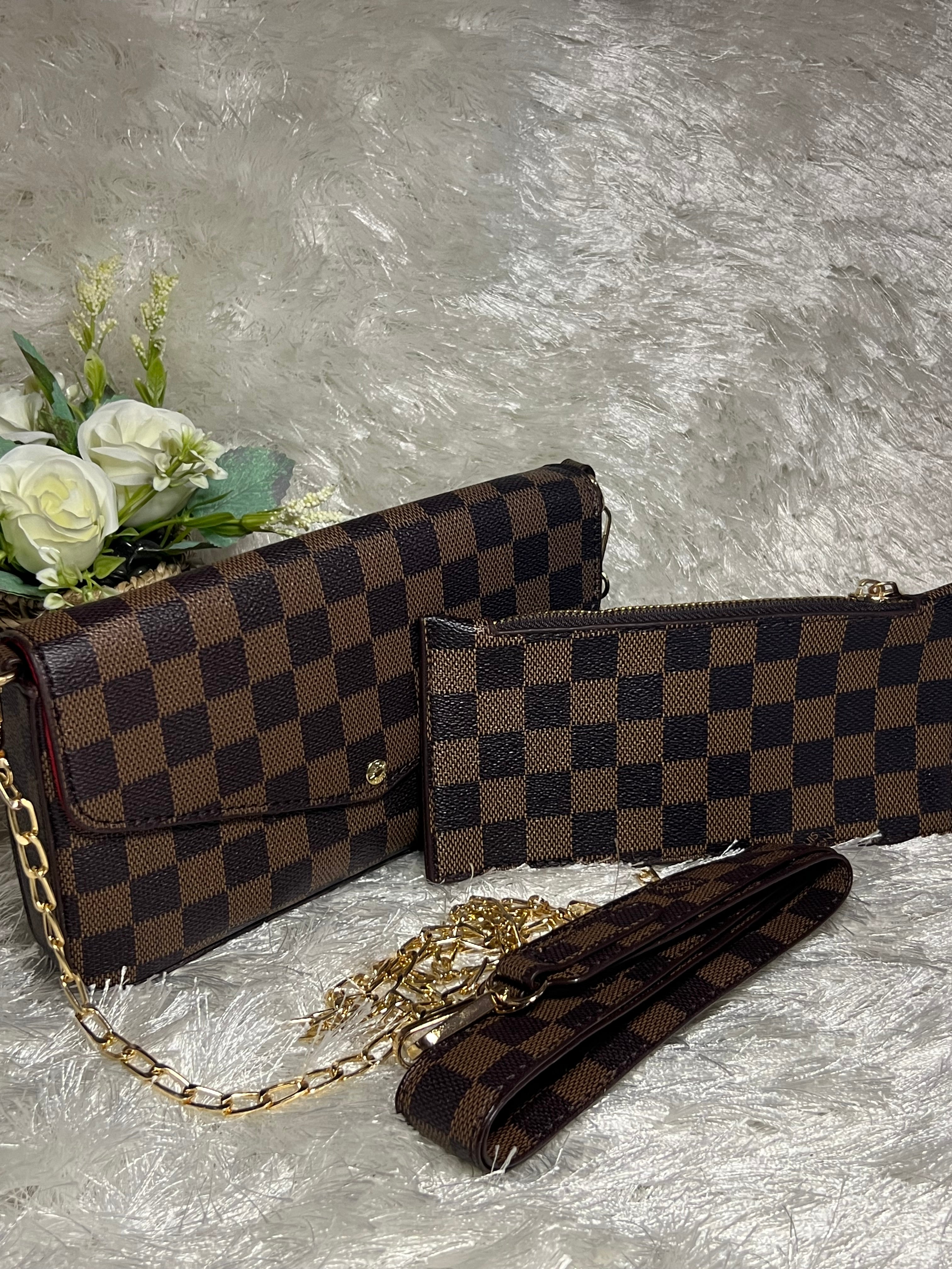 LVV Brown Red Handbag