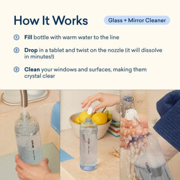 Blueland Fragrance-Free Glass + Mirror Cleaner Refill Tablets 1 Pack