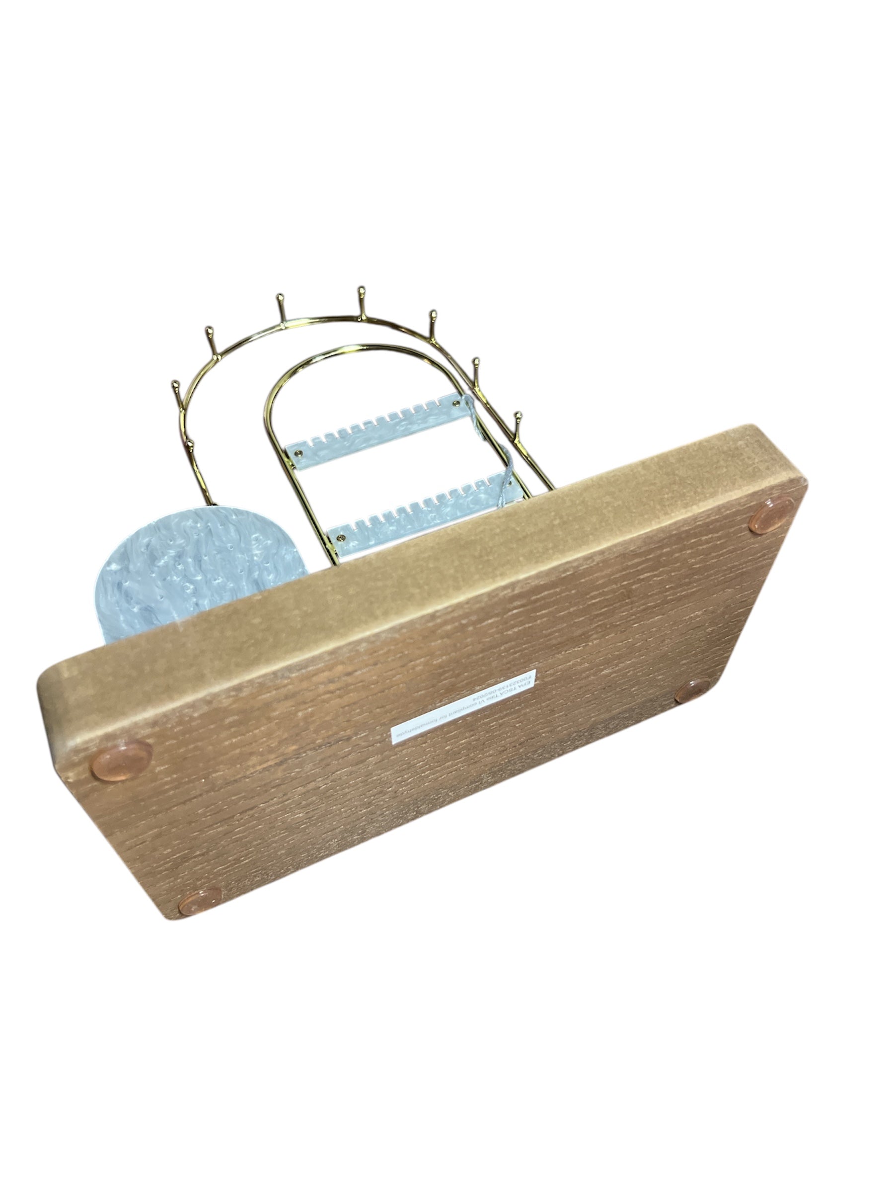 A New Day Jewelry Organizer MDF Gold Brown 11.42"H 9"W Unisex Adults