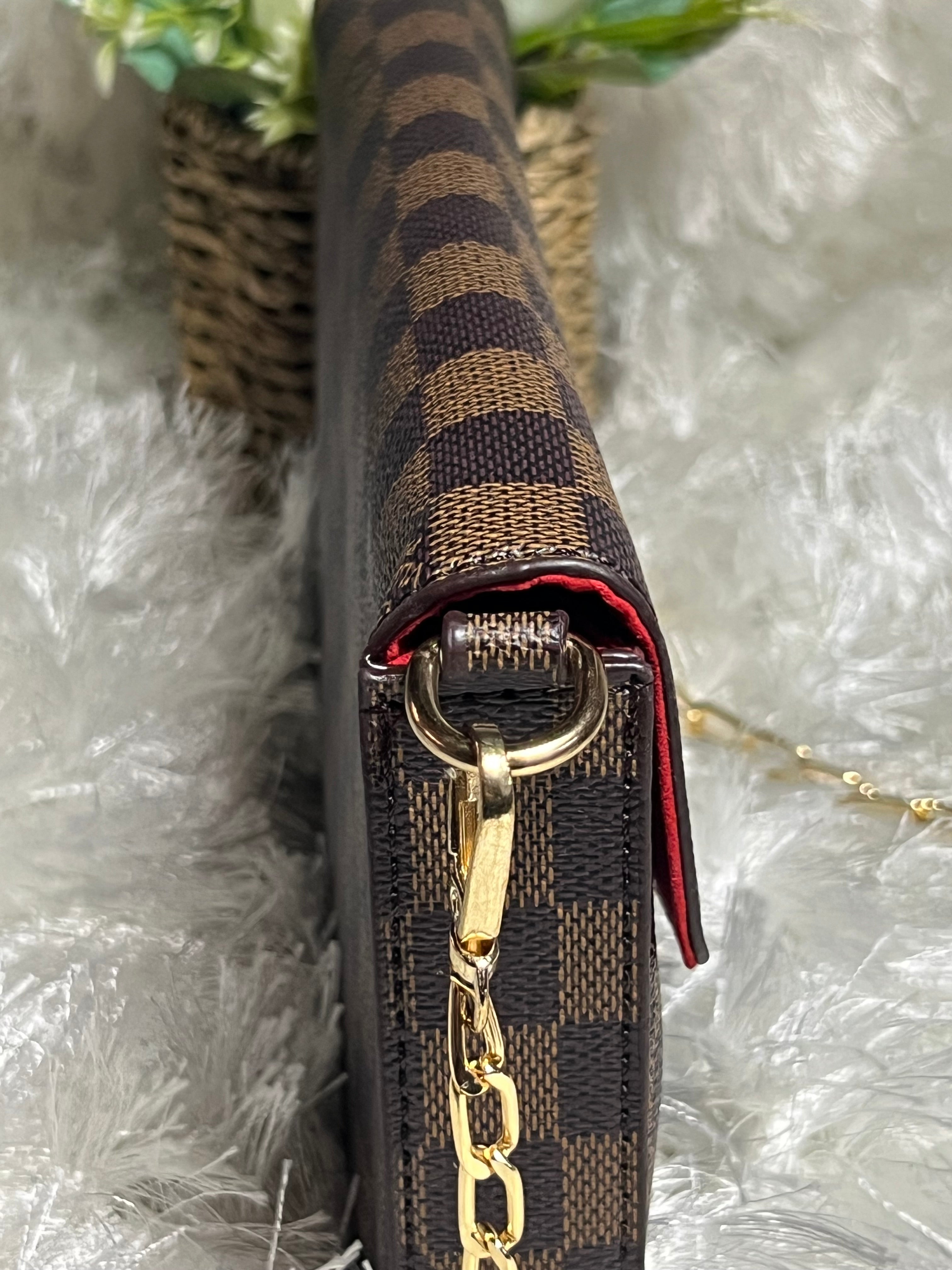 LVV Brown Red Handbag