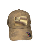 Runs Deep Tactical American Flag Snapback Cap - RDUSA18 - BROWN CAMO - NEW/RARE