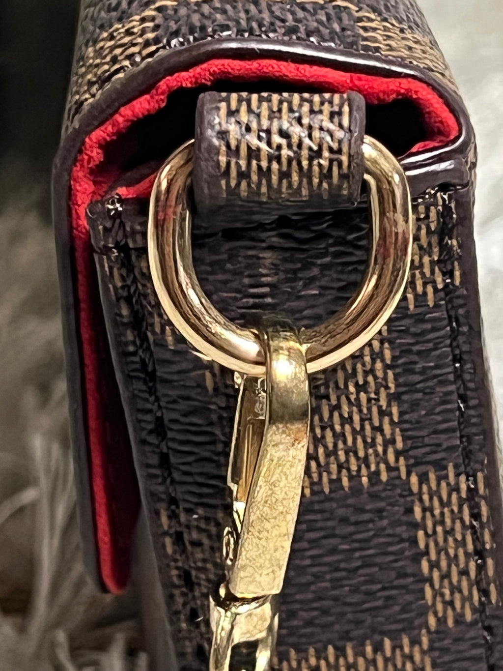 LVV Brown Red Handbag