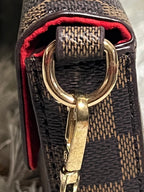 LVV Brown Red Handbag
