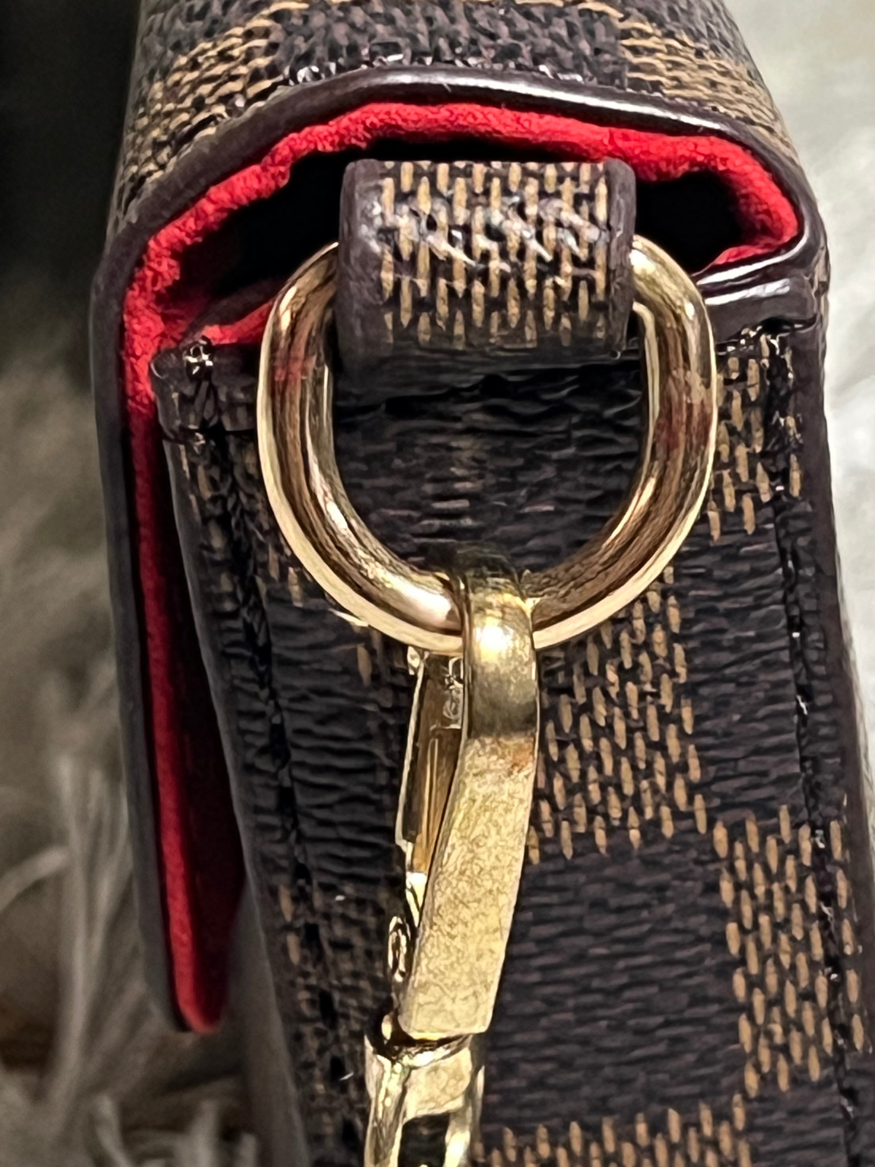 LVV Brown Red Handbag