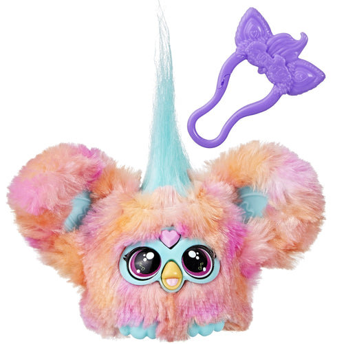 Furby Furblets Ree-Mix Mini Electronic Plush Toy for Girls & Boys, School Backpack Charms, 6+