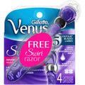 Gillette Venus Swirl Razor Cartridge with Handle, 4 Count