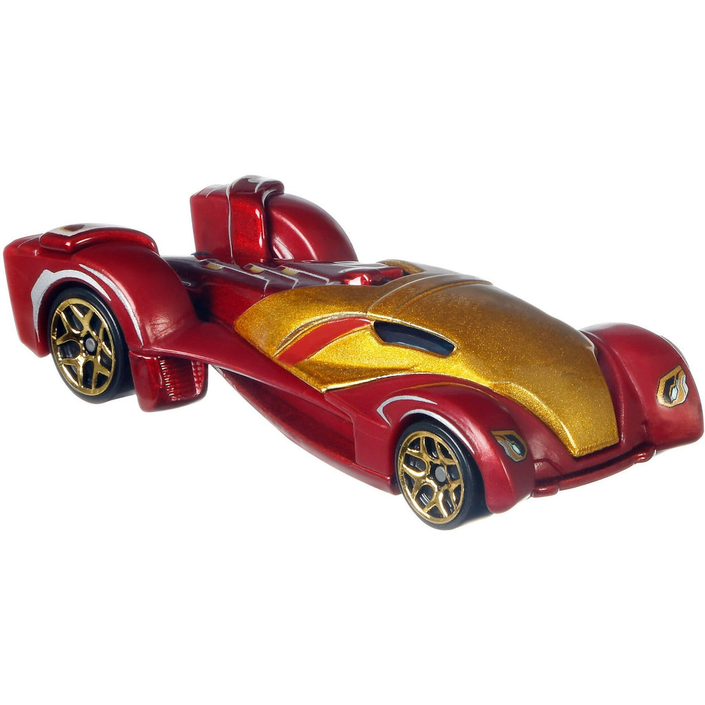 Hot Wheels Disney 100 Iron Man Character Car, 1:64 Scale Collectible Toy Car