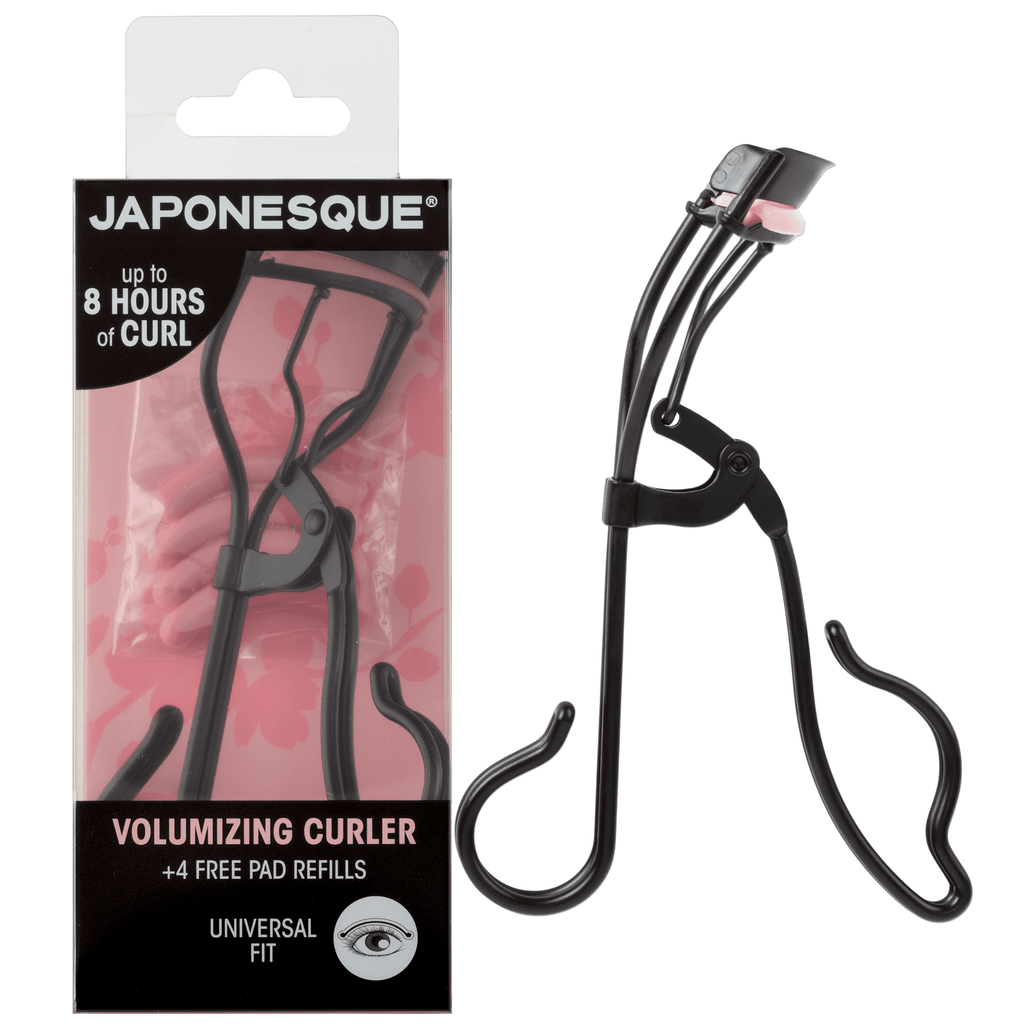 Japonesque Volumizing Eyelash Curler, Carbon Steel, Black & Pink