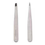 Japonesque Stainless Steel Sliver Point and Slanted Tweezer, 2 Piece