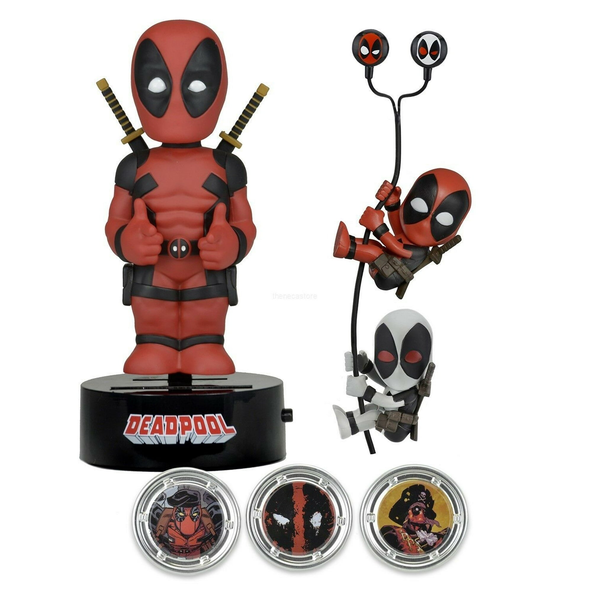 Marvel - Deadpool Gift Set (Body Knocker, Scalers, Earbuds, Hubsnaps) - NECA