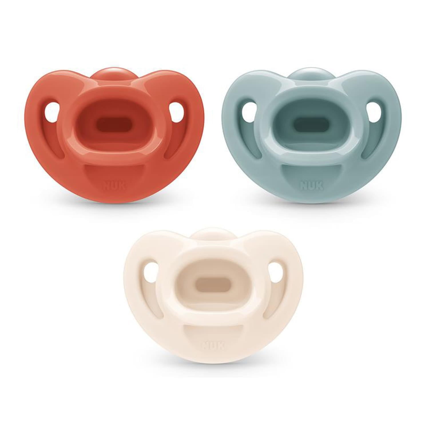 NUK First Choice Comfy 100% Silicone Pacifier, 0-6 months, 3 pack NEW DAMAGE BOX