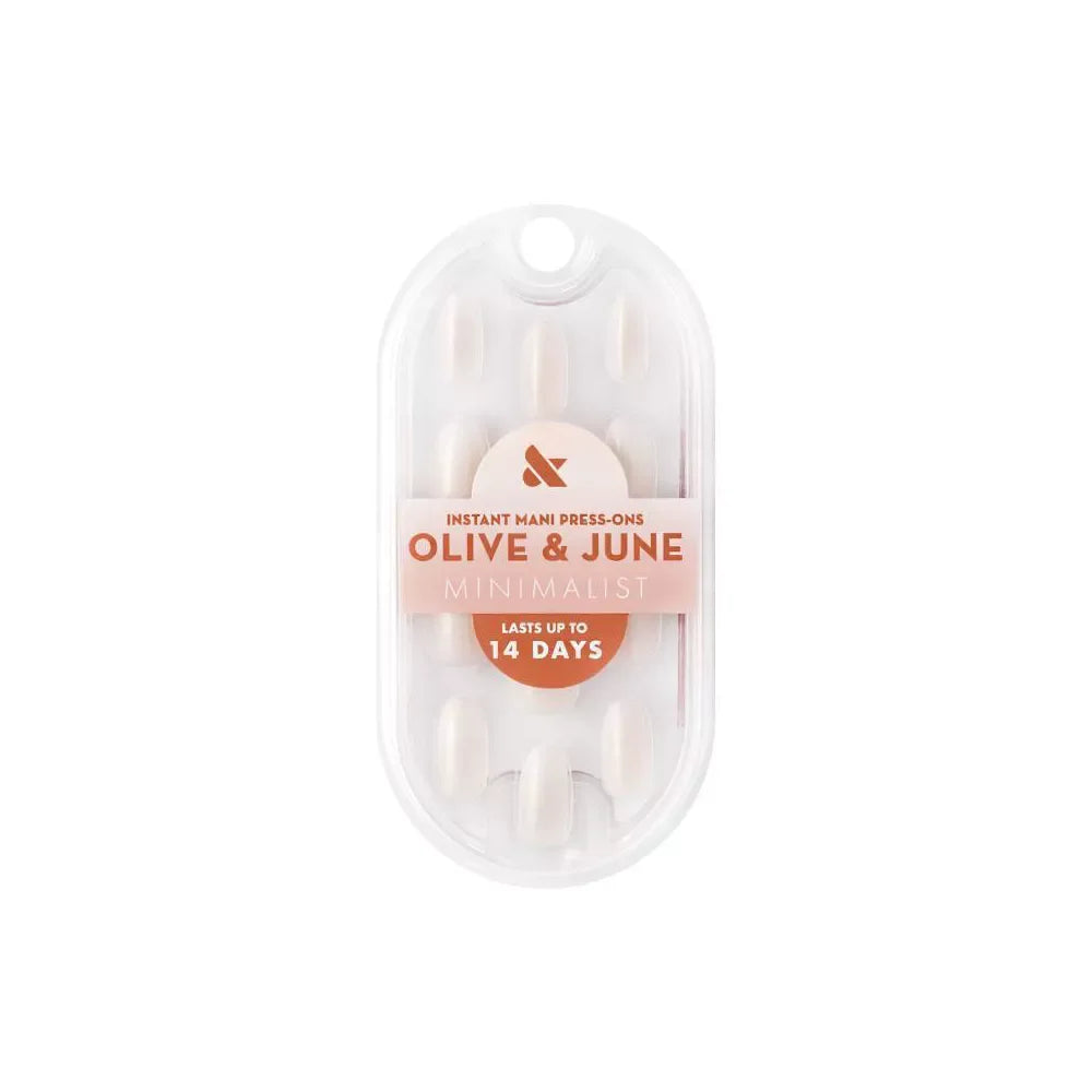 Olive & June Instant Mani Press-On Nails, Pure White Syrup