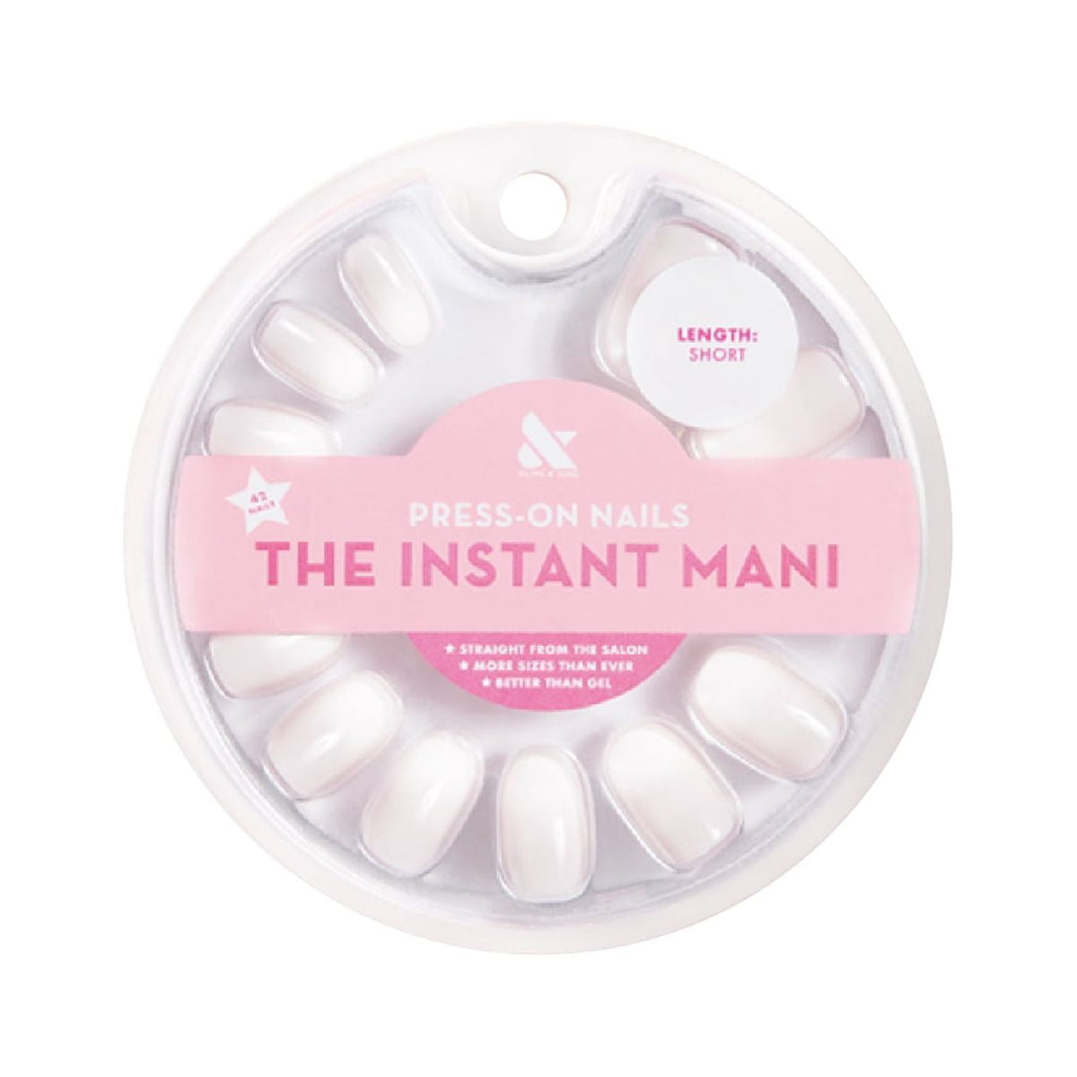 Olive & June Instant Mani Short Round Press-on Nails, Ombre, 42 Pieces