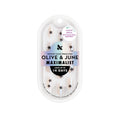 Olive & June Press-On Fake Nails - Maximalist - M Almond - Puffy Black Petal Iridescent - 42ct