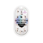Olive & June Press-On Fake Nails - Maximalist - M Almond - Puffy Black Petal Iridescent - 42ct