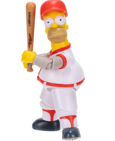 The Simpsons 5" Action Figure Baseball Homer with Bat and Removable Helmet Accessories Collectible Figure from Jakks Pacific's Wave #3 DAMAGE BOX